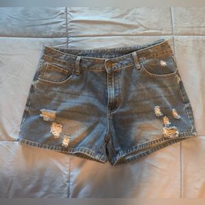 Distressed Jean Shorts